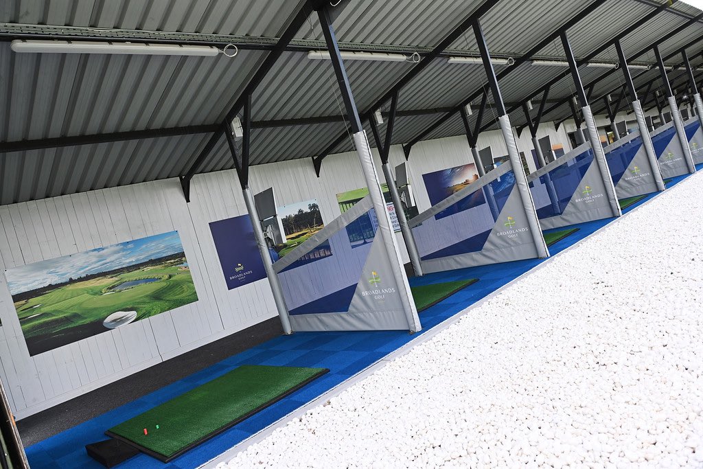 Driving range bays at Broadlands Golf, Wolverhampton