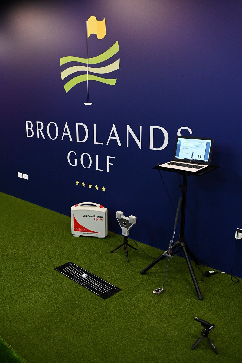SAM PuttLab biomechanical putting analysis at Broadlands Golf